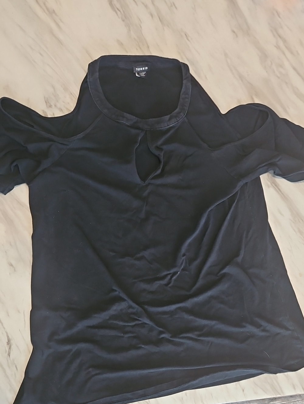 Torrid Black Cold Shoulder Shirt
